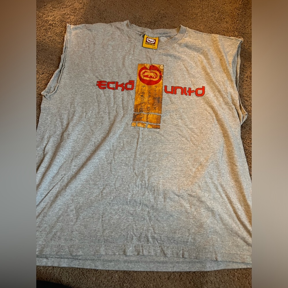 Ecko United tshirt, xxl men’s gray cut sleeves